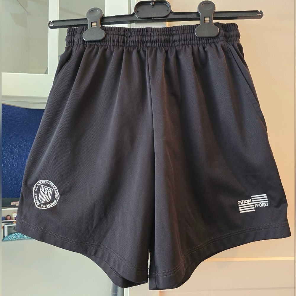 Adult XS Black US Soccer Referee Shorts